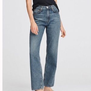 Rag and Bone Ruth Super High-Rise Straight Jeans In Baywater sz 25
